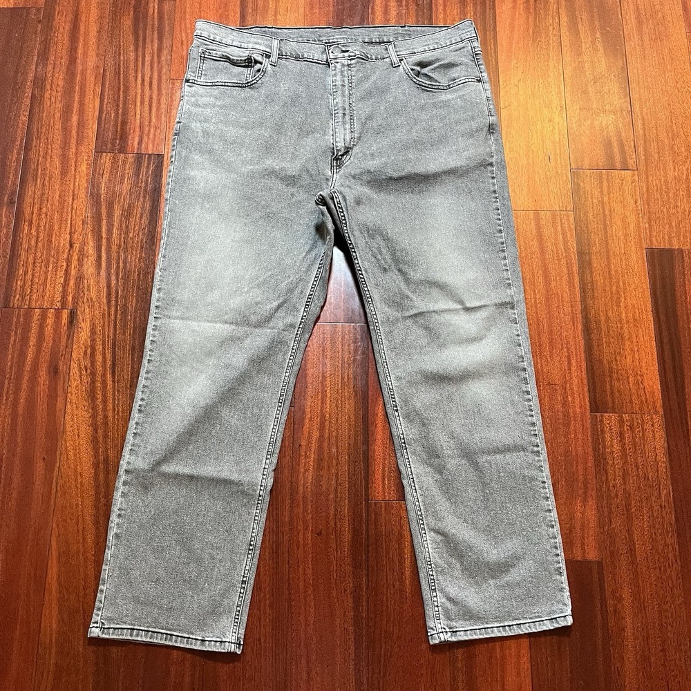 Levis Jeans Mens 42x31 559 Gray Relaxed Straight Workwear Casual Grunge Stretch